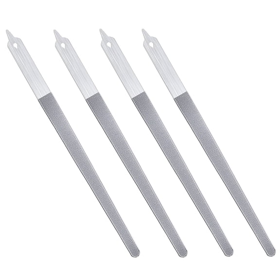 EXLEAF 4 Pcs Diamond Deb Nail File Metal Nail File with Sharp Pointed Tip