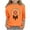 Orange3, variant on Pounoo Pullover Sweater  for Girls and Boys Boys' and Girls' Orange Festival Casual Originality Printed 3/4 Sleeve Round Neck Top Suit for 3-12 Years Girls Sweatshirts