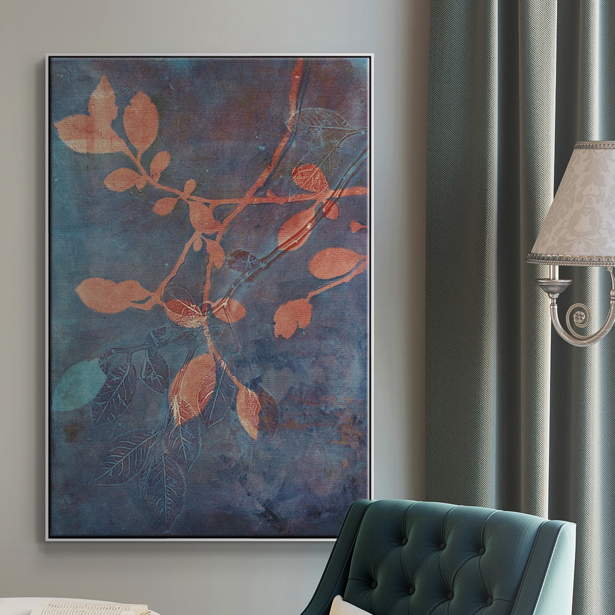 Branching Out XVIII Framed Premium Gallery Wrapped Canvas - Ready to Hang - 17 x 25 - White Floating Frame