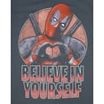 thumbnail image 5 of Marvel Men's Deadpool Believe In Yourself Adult Short Sleeve T-Shirt, 5 of 7