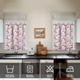 thumbnail image 4 of Kitchen Curtains 36 Inch Short - 3 Panel Set, Flamingo Tropical Bird Print, Rod Pocket Window Curtain, 100% Polyester for Hawaiian Summer Beach Decor, Easy Wash, 4 of 6