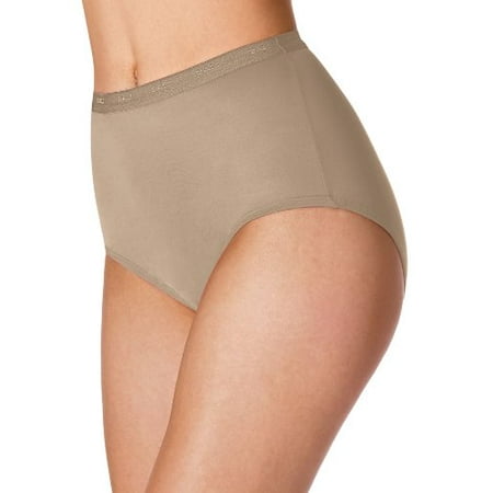 

Bali Women`s Set of 6 Full-Cut-Fit Stretch Cotton Brief 7 Soft Taupe Pack of 6