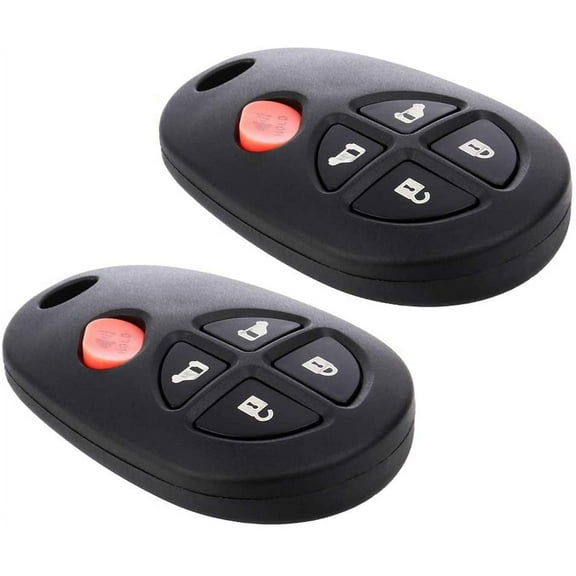 CCIYU 2PCS Uncut 5 Buttons Keyless Entry Remote Fob Replacement for 04-15 for Toyota Sienna Tundra Series with OE ADP12548101S Fits select: 2007 ,2010 TOYOTA TUNDRA CREWMAX SR5