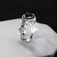 thumbnail image 3 of Eosunjian 2Pcs Finger Rings Floral Leaf Rhinestone Ladies Exquisite Sparkling Rings Jewelry Accessories Silver US 6, 3 of 13