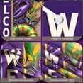 thumbnail image 4 of Purple Crawfish Mardi Gras Banner Colorful Beads Welcome Display Ornate Mask Gold Feathers Crawfish Backdrop for Mardi Gras Party Carnival Celebration New Orleans Event, 4 of 9