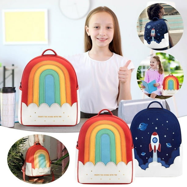 Xihbxyly Mochila de Dibujos Animados, Poliéster Ligero, Diseño Kawaii Único, Opciones de Colores, Divertidos Accesorios Escolares, Ajuste Cómodo, 42 Cm de Altura, Perfecta para Los Más Pequeños.