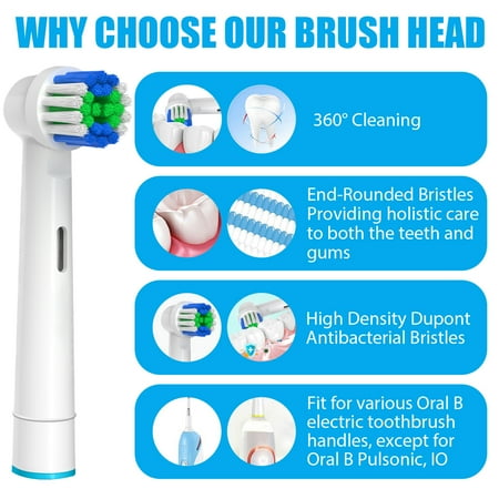Replacement Toothbrush Heads Compatible with Oral-B Braun, 20 Pcs Precision Clean Electric Toothbrush Heads Refill