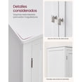thumbnail image 5 of VASAGLE Mueble de Baño, Armario de Baño, Armario de Cocina, con 4 Puertas, Estantes Ajustables, 30 x 60 x 110 cm, Blanco, 5 of 5