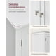thumbnail image 5 of VASAGLE Mueble de Baño, Armario de Baño, Armario de Cocina, con 4 Puertas, Estantes Ajustables, 30 x 60 x 110 cm, Blanco, 5 of 5