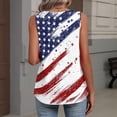 thumbnail image 6 of 250th Anniversary Tank Top for Women 1776-2026 - Patriotic Vintage USA Flag Button Detail Square Neck Sleeveless Tee - Patriotic Graphic Casual Summer Top White L, 6 of 6
