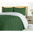 thumbnail image 5 of Ambesonne Irish Duvet Cover Set, Intricate Clover Twigs, 2-Calking, Black Lime Green, 5 of 7