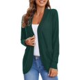 thumbnail image 3 of Urban CoCo Womens' Long Sleeve Knit Sweater Cardigans Curved Hem Open Front with Pockets, 3 of 6