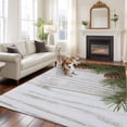 thumbnail image 2 of Large Area Rugs for Living Room Bedroom, Vintage Pine Cones 5'x8' Rug Washable Carpet Runner Indoor Outdoor, Retro Botanical Watercolor Wooden Non Slip Floor Mats Rug for Kitchen, Bathroom, 2 of 8
