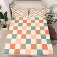 thumbnail image 2 of Erosebridal Check Plaid Sheet Set Twin, Geometric Bedding Sets Twin Size, Farmhouse Gingham Decor 3 Pieces, 2 of 7