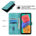thumbnail image 4 of Compatible avec Samsung Galaxy M33 5G Étui en Cuir PU Classique Embossé avec Porte-Cartes Étui Antichoc, 4 of 5