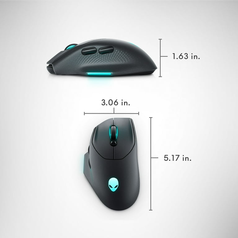 Alienware Wireless Gaming Mouse, AW620M, 2.4GHz, 26000 DPI
