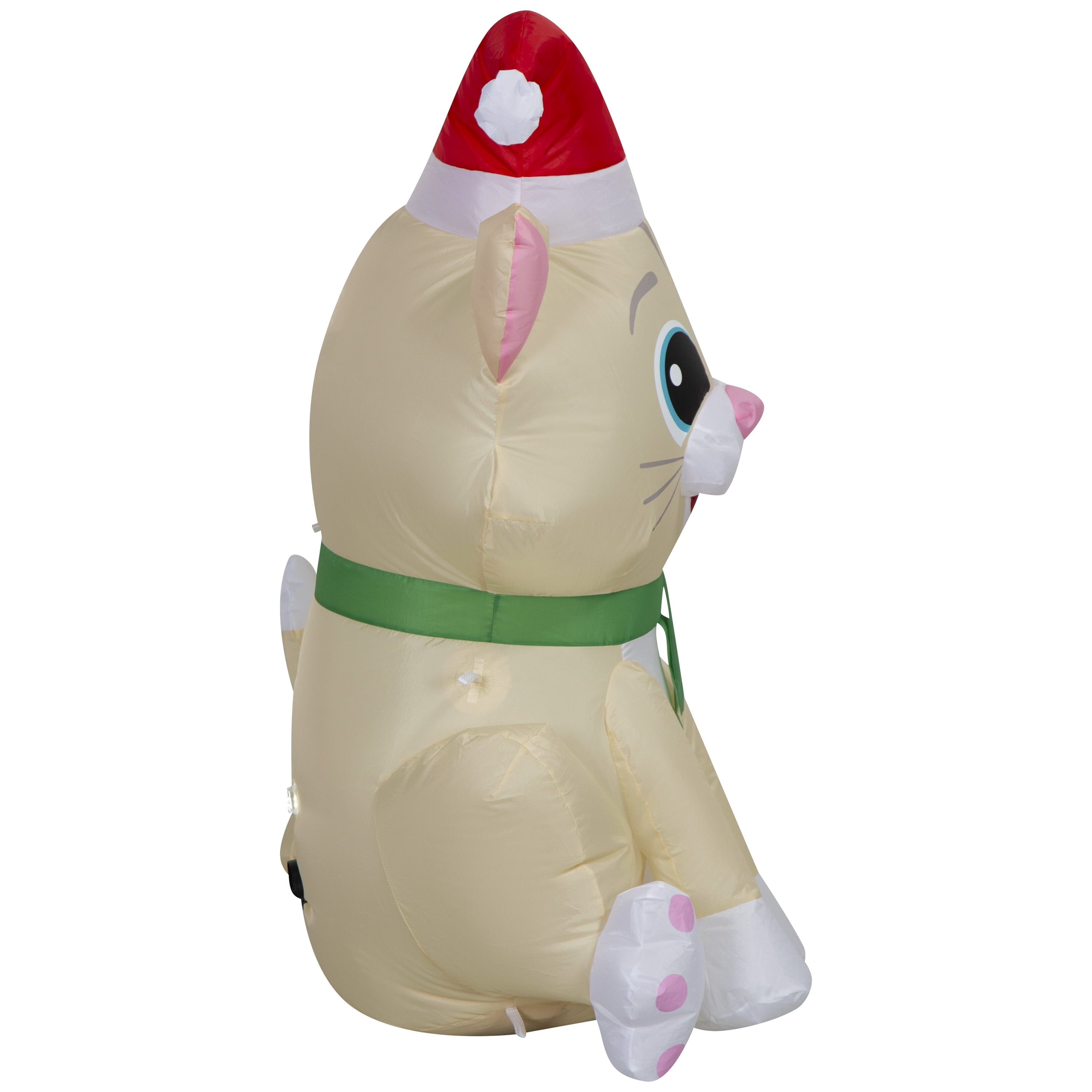 Multicolor Kitty Cat Christmas Airblown Yard Inflatable, 3.5', by Holiday Time