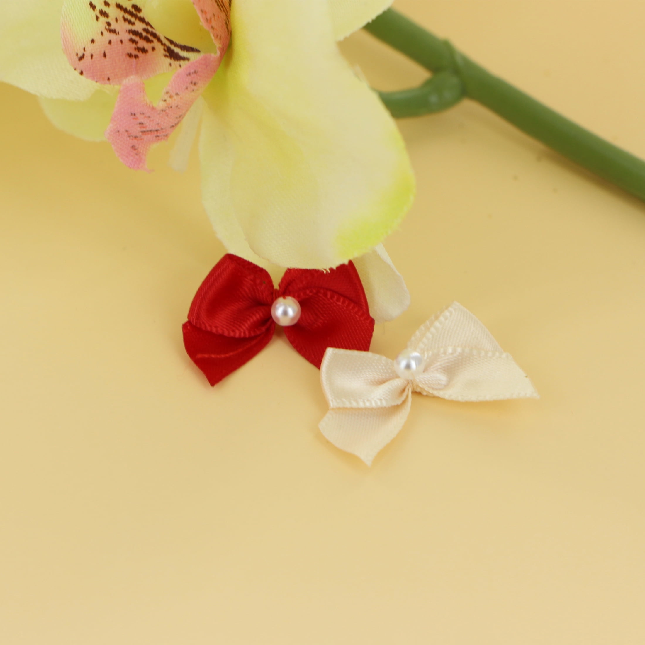 UNIQUE CREATIV, Loop Bow, Accessories, 100% Polyester, 40 pcs, Assorted, 2.5cm x 2cm (1" x ⅛")