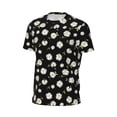 thumbnail image 6 of Wukai Daisies Flowers Print Men's Short-Sleeved Mesh T-Shirt,Quick-Dry Short Sleeve Workout T-Shirt-X-Small, 6 of 8