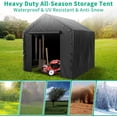 thumbnail image 5 of FICISOG Outdoor Portable Shed Storage Shelter,6x6ft Heavy Duty Bike Canopy Tent,Zipper Instant Waterproof Storage Shed with Roll-up Door for ATV,Motorcycle,Garden Tools, 5 of 9