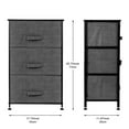 thumbnail image 3 of Zimtown 3 Drawer Fabric Bins - Organizer Unit for Bedroom ,Hallway, Entryway, 3 of 6
