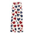 thumbnail image 3 of LWavelet Comfort Fabric Love Print Wide Leg Pants Women Valentine's Day Lounge Wear White S, 3 of 6