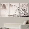 thumbnail image 2 of wall26 - 3 Piece Canvas Wall Art - Chinese Landscape Ink Painting - Modern Home Art Stretched and Framed Ready to Hang - 24"x36"x3 Panels, 2 of 5