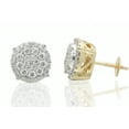 thumbnail image 5 of 10K YELLOW GOLD 1.15 CARAT MENS/WOMENS 10 mm 100% GENUINE DIAMONDS EARRING STUDS, 5 of 5