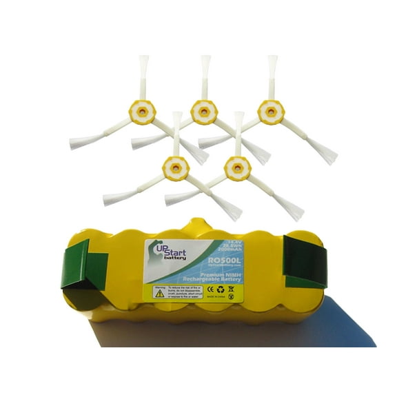 iRobot Roomba 595 Pet Series Battery and 3-Arm Side Brush - Kit Includes 1 Battery and 5 3-Arm Side Brush