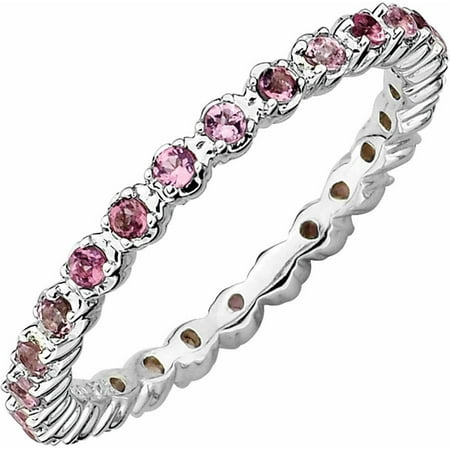 Sterling Silver Stackable Expressions Pink Tourmaline Ring