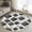 Black, variant on Purple Geometric Moroccan 3'x5' Washable Rug, Abstract Art Purple Ombre Modern Non-Slip Area Rugs for Entryway Kitchen Classroom, StainResistant Dorm Throw Carpet, Low Pile Soft Indoor Floor Mat