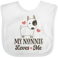 thumbnail image 3 of Inktastic Nonnie Loves Me Grandchild Dog Boys or Girls Baby Bib, 3 of 4