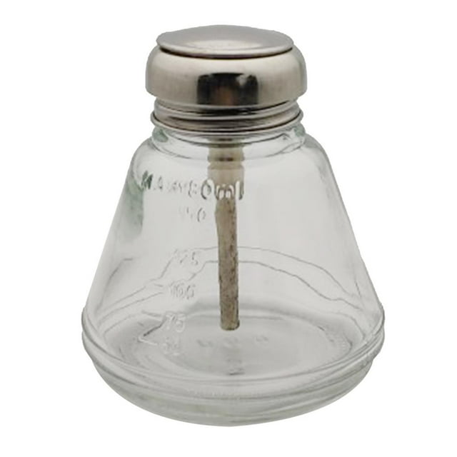 Dispensador de empuje hacia abajo Yinane, vacío de 180 ml, removedor de uñas, botella de bombeo, contenedor a prueba de derrames