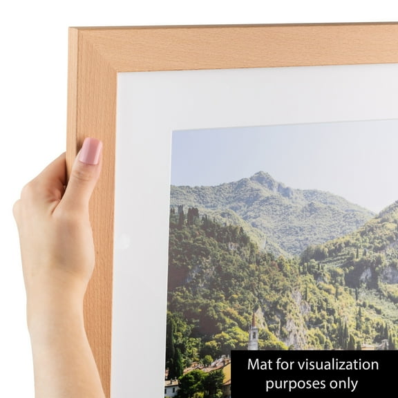 ArtToFrames 18x18 inch European Beech Picture Frame, Brown Wood Poster Frame (4849)