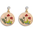 thumbnail image 1 of HSHDLDF Boucles d'Oreilles Pendantes Champignon pour Adolescentes Pendentif Rond Cercle en Émail Coloré Boucle Pendante Drôle Simulation Champignon Boucles d'Oreilles Nourriture Bijoux, 1 of 7