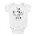 thumbnail image 1 of Kings Are Born In July Funny Baby Bodysuit Boy Girl Unisex, 1 of 3