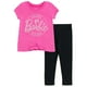 thumbnail image 1 of Conjunto de camiseta y leggings para niñas pequeñas de Barbie, color rosa y negro, 1 of 7