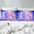 thumbnail image 4 of Unicorn Bed Sheets Set Full,Purple Unicorn Bedding Set,Princess Sheet Set Unicorn Galaxy Flat Fitted Sheet 4 Pcs with 2 Pillow Cases,Ombre Gradient Bed Set, 4 of 6