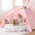 thumbnail image 2 of Carpa para cama individual para niños pequeños Sumbababy rosa con luces, 2 of 7