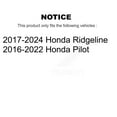 thumbnail image 2 of Transit Auto Front Rear Coated Disc Brake Rotors and Ceramic Pads Kit for Car Honda Pilot Ridgeline KGC-100966, 2 of 11