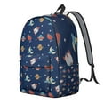 thumbnail image 2 of Galaxy Space Rocket School Backpack, Starry Sky Astronaut Moon Planet Daypack, Sci-Fi Cosmic Nebula Print Bag, 2 of 5