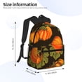 thumbnail image 4 of Daiia Orange Pumpkin School Backpack for Men Women, Unisex Large Waterproof Bookbag Schoolbag Casual Daypack for High School/College/Teens/Travel/Work Black, 4 of 8