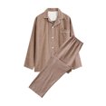 thumbnail image 4 of LSLJS Ensembles de Pyjama pour Hommes Décontractés Vêtements d'Intérieur Hauts à Manches Longues Pantalons Col Rabattu Pyjamas de Nuit Ensembles, Vêtements de Nuit pour Hommes Cadeaux pour Hommes, 4 of 4
