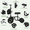 thumbnail image 2 of GYZJ All Terrain Knee Walker Scooter for Broken Foot,Foldable Medical Knee Roller Scooter with 12" Wheels,Crutches Alternative,Black, 2 of 9