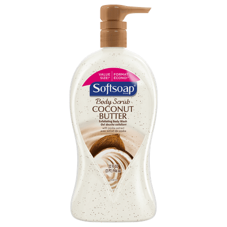 Softsoap, Coconut Butter, Exfoliating Body Wash, 32oz