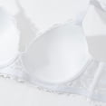 thumbnail image 3 of UDAUDU Women's Push Up Bra Floral Lace Comfort Underwire Support Lightweight Lined Everyday Bralette White 40C, 3 of 6