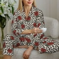 thumbnail image 6 of Sikiie Leopard Print Rose Women's Long-Sleeve Shirt and Full-Length Bottom Pajama Set (s-xxl)-X-Large, 6 of 7