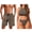 Brown Leopard, variant on Pineapple Couple Swimsuits Matching Set Women 2 Piece Bikini Set Tank Top High Waisted Swimwear Sexy Halter Triangle Swimsuit String Bathing Suits