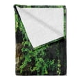 thumbnail image 2 of Waterfall Soft Flannel Fleece Throw Blanket, Double Waterfalls Flow to Natural Lake Bushes and Grass Like Garden Print, Cozy Plush for Indoor and Outdoor Use, 50" x 70", Green, by Ambesonne, 2 of 5
