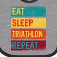 thumbnail image 4 of Inktastic Running Eat Sleep Triathlon Repeat Boys or Girls Baby Bib, 4 of 4